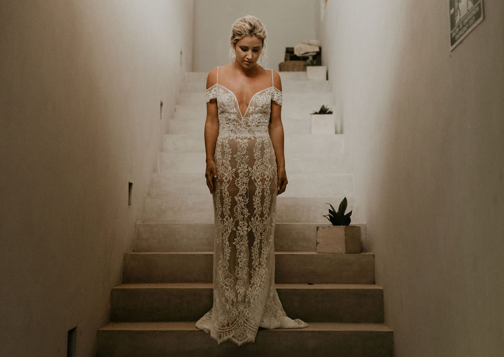bride portrait | Jungle-Disco Tulum Wedding by Feather and North photography