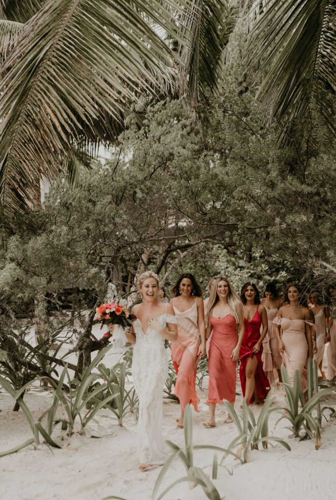 bridal party Inso | Jungle-Disco Tulum Wedding by Feather and North photography