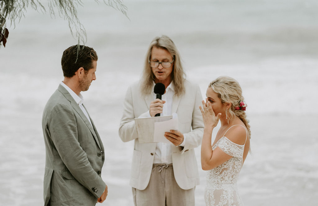 wedding ceremony | Jungle-Disco Tulum Wedding by Feather and North photography